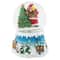 5.5" Santa Claus with Christmas Tree & Reindeer Swirling Snow Globe